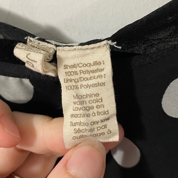 Japna Black & White Polka Dot Dress MEDIUM - Picture 5 of 8